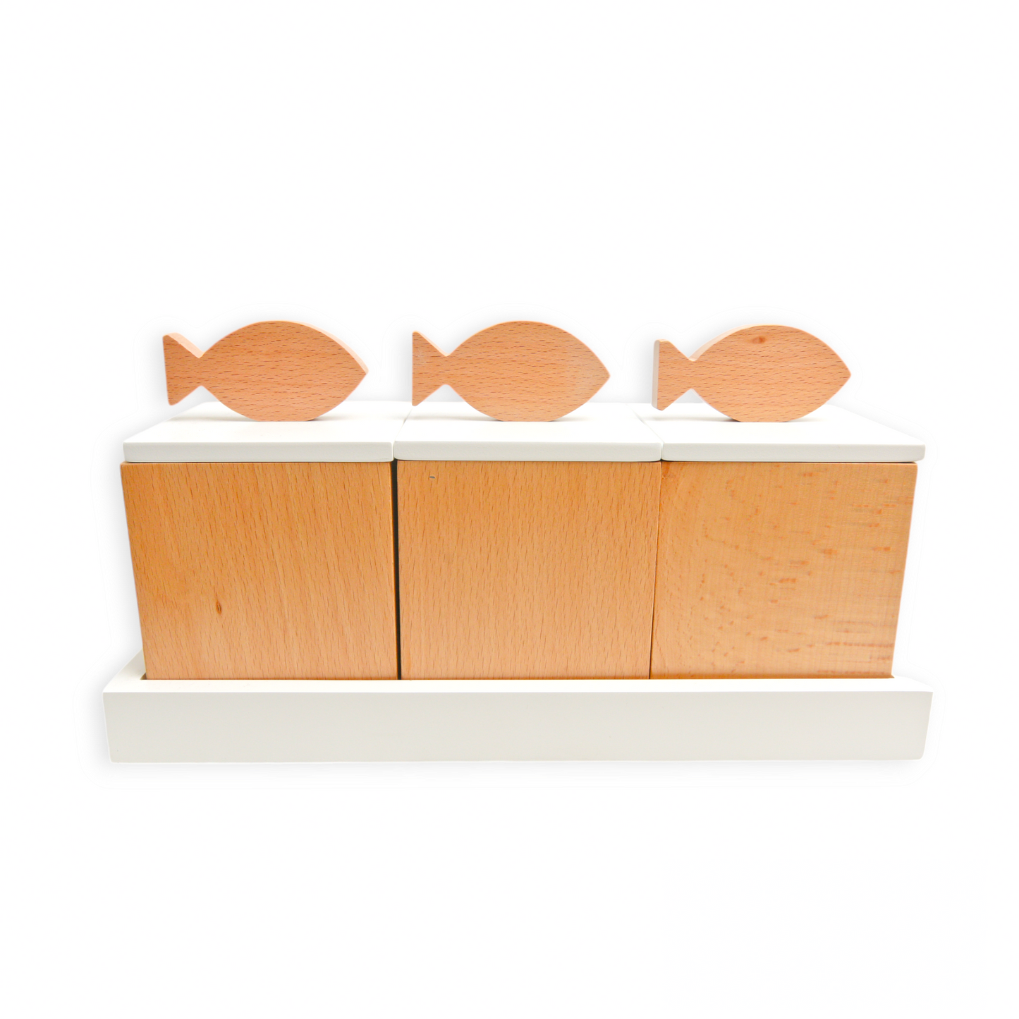 Set of 3 Wood Containers