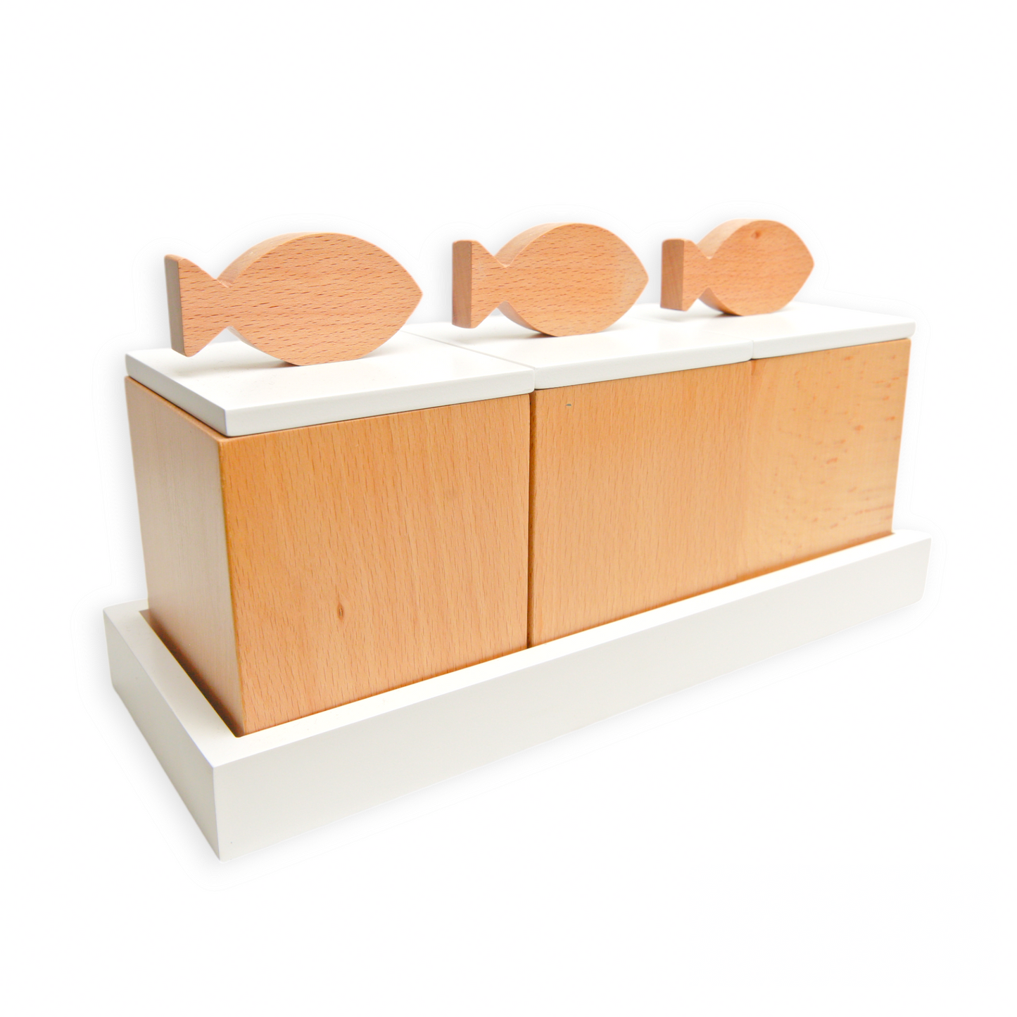 Set of 3 Wood Containers
